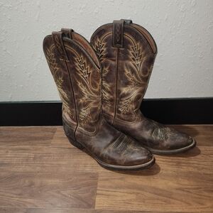Justin Boots Brown Leather Western Boots